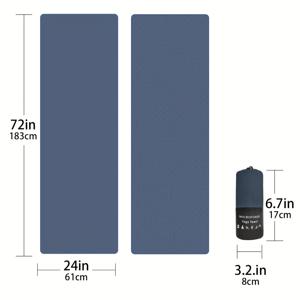 TEMU 미끄럼 방지 요가 매트 타월 1개, 휴대용 가방 포함, 땀 흡수성, 그립감 향상을 위한 질감 있는 표면, , 스트레칭, 피트니스 애호가에게 이상적인 완벽한 피트니스 타월