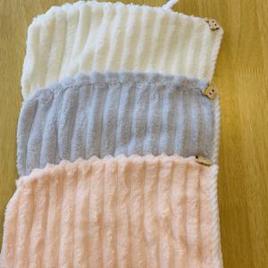 TEMU 3개입 굵은 캔디 코랄 헤어 보닛, 물결 질감, 특대형 및 도톰함, 여성용 - 속건성, 매우 부드럽고 내구성 있는 헤어 드라이어 캡, 긴 머리와 짧은 머리용, 목욕, 수영, 해변, 헤어 타월, 핸즈프리용