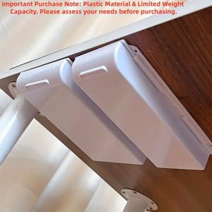 TEMU 호두나무 책상 밑 서랍 정리함, 미끄럼 트레이 포함 자체 접착식 투명 수납 선반, 연필, 펜, 문구용 디자인, 가정용 사무실 책상 수납 솔루션, 사무실 책상 용품 및 액세서리, 가정용 수납을 위한 책상 및 서랍 정리함