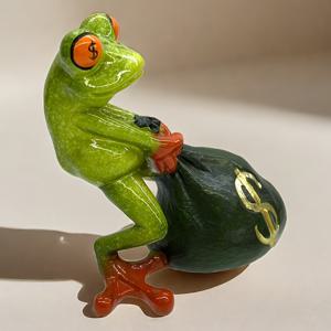 TEMU 돼지개 모양의 장식품 (돈 가방 포함)