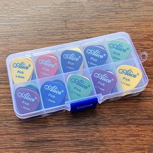 TEMU 앨리스 기타 패들 30개 세트 (박스 포함) - 다양한 두께 (0.58, 0.71, 0.81, , 1.20, 1.50mm), 어쿠스틱 기타, 일렉트릭 기타, 베이스 기타, 우쿨렐레용 - 내구성 강한 혼합 컬러 플라스틱 패들