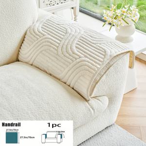 TEMU [여우 꼬리] 1개 플러시 미끄럼 방지 소파 쿠션, 모던 럭셔리, 반려동물 스크래치 방지, 통기성, 스타일리시한 홈 데코, 거실, 침실, 사무실에 적합, 100% 폴리에스터 재질, 세탁기 사용 가능, 손세탁 가능, 가을 및 겨울에 이상적