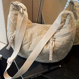 TEMU 여성용 만두/상하이 만두 크로스바디 백 - 조절 가능한 스트랩, 만두 모양 나일론 핸드헬드 폰 지갑, 지퍼 클로저, 캐주얼 일상용, 그레이 및 다양한 색상