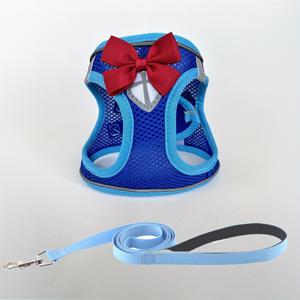 TEMU 강아지 하네스와 리드 세트, 통기성 메쉬 펫 하네스, 반사 조절 가능한 강아지 조끼, 소형견과 고양이용