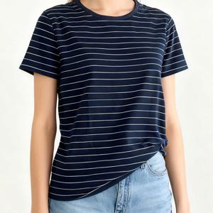 TEMU 여성용 여름 슬림 탑, 중간 신축성과 라운드넥 디자인