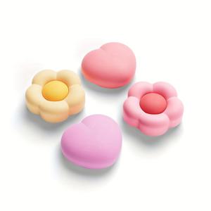 TEMU 닌텐도 스위치/스위치 라이트/스위치 OLED 호환 귀여운 엄지 그립 캡 2개 - 하트와 꽃 디자인