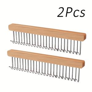 TEMU 2개 세트 좌우 슬라이드형 옷걸이 – 12개 후크가 있는 공간 절약형 정리대, 벨트, 넥타이, 탱크탑, 스카프, 액세서리용 – 양면 레일 확장형 옷장 정리대 & 수납용