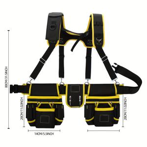 TEMU 27개 포켓, 펜 슬롯 3개, 테이프 줄자 홀더 1개가 특징이며, 도구 가방 및 스트랩이 포함된 완전 업그레이드된 공구 벨트. 남성용 UUP 마그네틱 공구 벨트, 헤비 듀티 공구 가방, 작업 팩, 분리 가능 및 조절 가능한 벨트