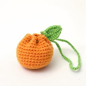 TEMU 작은 오렌지색 수납백과 핸드메이드 직조 미니 토트백으로 사용 가능한 귀여운 동전 지갑. 책장, 테이블, 사이드 테이블에 전시하여 공간에 매력과 실용성을 더하세요