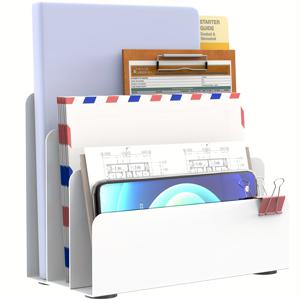 TEMU 싱글 유닛 데스크탑 메일 정리함, 다중 섹션 편지 및 문서 보관, 파일 랙 및 홀더, 가정 사무실 또는 서재에 적합, 우편 및 서류 정리