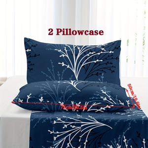 TEMU 2개 플로럴 하트 프린트 베개 커버, 봉투형 잠금, 손세탁 가능, 세탁기 사용 가능, 부드럽고 통기성 좋은 가정용 침구, 베개 커버 2개 (베개 속통 미포함)