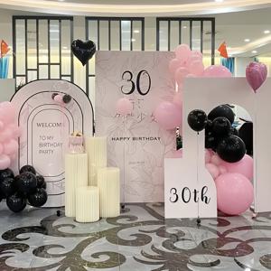 TEMU 창의적인 화이트 접이식 실린더 웨딩 소품 3개 세트, 휴일 파티, 결혼식, 집 장식용, 간편하게 접고 보관 가능. (배송상의 이유로 아크릴 시트는 포함되지 않습니다.)