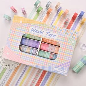 TEMU 100롤/박스 멀티 스타일 패턴 컬러풀 격자 시리즈 와시 테이프 및 종이 재질 격자 테이프 선물 상자 라인 격자 패턴 장식 테이프 미적 테이프 마스킹 테이프 (저널 스크랩북 장식 공예 재료 예술 창작 선물 포장용)