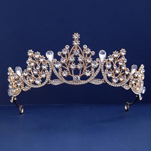 TEMU 1개, 우아한 화이트 라인스톤 브라이덜 크라운 헤드피스 - 스타일 궁전 테마 크라운 헤어밴드, 웨딩 파티, 생일 파티 및 공식 행사에 적합, 웨딩 주얼리/브라이덜 헤드피스/브라이덜 메이드 헤드피스/무대 장식
