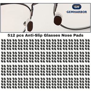 TEMU 미끄럼 방지 안경 코받침 패드, 초소형 통기성 쿠션 스티커, 안경 및 패션 안경용, 자가 접착, 땀 방지, 가벼운 압력, 플라스틱, 금속 및 무테 안경에 적합, 멀티팩 (베이지)