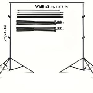 TEMU 2m X /6.56ft X 9.84ft 사진 촬영 배경 스탠드 키트, 사진 스튜디오 배경 지지 시스템, 웨딩 아치 배경 스탠드, 사진 스튜디오 배경 스탠드, 비디오 촬영 및 인물 사진 촬영, 결혼식, 파티 등에 적합한 고하중 스탠드