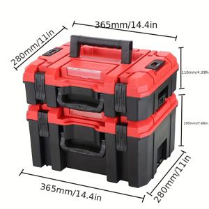TEMU 2개 스택형 공구 보관 상자 - 튼튼한 플라스틱 재질로 제작되었으며, 대용량으로 공구 정리를 하여 공간을 절약할 수 있도록 설계되었습니다. 지하실, 차고 및 작업장에 적합합니다.