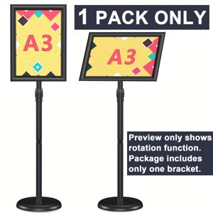 TEMU 스냅 오픈 프레임이 있는 조절식 바닥 설치 간판 홀더 - 튼튼한 철제 구조, 높이 및 각도 조절 가능, 실내/외 사용을 위한 견고한 받침대 - 소매점, 식당, 행사용 - 간편한 설치 및 운반, 소매점 진열, 행사 기획자