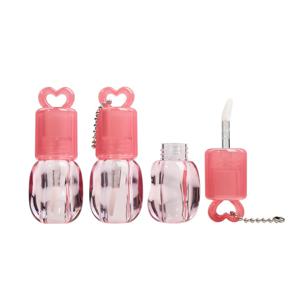 TEMU 하트형 그라데이션 컬러 립글로스 튜브 3개 세트, 빅 완드 브러쉬 립 오일 병, 빈 립글로스 튜브, 립스틱 용기