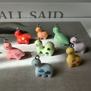 TEMU 8개 세트 공룡 눈꽃 참 - 레진 프리컷 공룡 펜던트, DIY 액세서리 만들기용 부유형 펜던트, 목걸이 팔찌 귀걸이 공예용품, 귀여운 공룡 참 & s