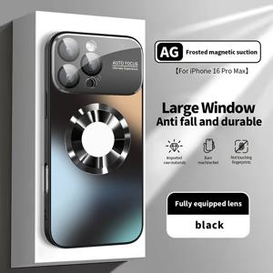 TEMU 휴대폰 케이스 - 아이폰 17, 16, 15, 14, 13, 12, 11 Pro Max 및 Plus 시리즈에 적합한 유리 렌즈 보호 기능이 있는 새로운 무광 티타늄 무선 충전 휴대폰 케이스