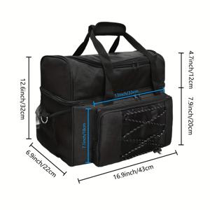 TEMU 볼링장으로 원활하게 이동하는 볼링 가방, 튼튼하고 내구성이 뛰어나며 다중 포켓과 듀얼 모드 다용도 기능이 있습니다.