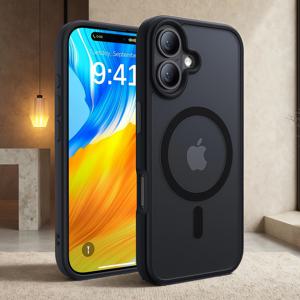 TEMU 아이폰 17, 16, 15, 14, 13, 12, 11 프로 맥스 플러스용 폰 케이스, 호환, 낙하 방지, 초슬림 충격 방지 반투명 무광 케이스