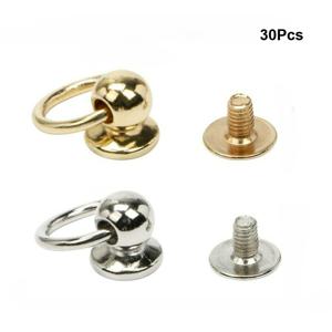 TEMU 30개 회전식 백 버클 리벳, 풀 링 디자인, 지갑, 휴대폰 케이스, 의류 및 가죽 공예 프로젝트에 적합. 고품질의 나사형 백 버클 고정 부착물, DIY 지갑 제작에 적합