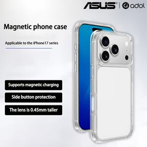 TEMU ASUS 아이폰17ProMax/아이폰17Pro용 신형 마그네틱 충전 휴대폰 케이스, 투명, 얇은, 풀패키지 낙하 방지 보호 쉘, 스크래치 방지 황변 없음