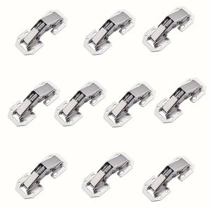 TEMU 무타공 경첩 10개, 나사 80개, 내구성 좋고 아름다운 냉간 압연강재, 표면 설치, 캐비닛, 옷장, 욕실 수납장, 나무문에 적합, 간편한 설치