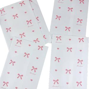 TEMU 40/70개 핑크 하트 리본 선물 가방 스티커 포함 - 귀여운 핑크 하트 리본 & 리본 액센트 종이 가방, 생일, 크리스마스, 보석 보관, DIY 포장, 소형 카드 & 저널용 - 대용량 패키지 (40개 또는 70개)