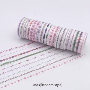 TEMU 빈티지 와시 테이프 세트 5mm, 초미세 장식 접착 마스킹 테이프, 장식 와시 테이프, 구분 라인용 테이프, 공예, 스크랩북, 미술 저널 및 신학기 프로젝트에 적합