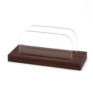 TEMU 블랙 월넛 우드 명함 홀더, B&B 나무 메시지 클립, 대리점 사무실 카드 진열대