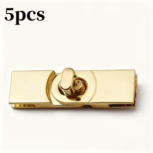 TEMU 세 개를 하나로 변환하는 잠금 버클, 직사각형 스위치 잠금 장치가 있는 버클, 가방용 장식 하드웨어가 특징인 5개 여행 가방 하드웨어 부품 세트. 가방 수리 및 프로젝트, DIY 지갑 제작에 이상적입니다.