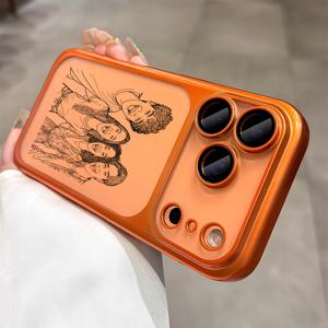 TEMU 폰케이스: 커스텀 DIY 라인 드로잉 폰케이스, 아이폰 17 16 15 14 13 12 프로 맥스, 17 프로, 아이폰 17 호환, 클리어 매트 전기도금 카메라 보호 하드 폰케이스. 할로윈, 크리스마스, 남녀를 위한 선물