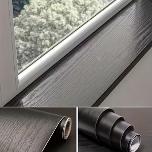 TEMU 고급스러운 모조 나무결 창틀 스티커 롤, PVC 방수 자가 접착 창틀 모서리 덮개, 외관 개선, 리모델링 스티커, 베이윈도우 발코니 장식 리모델링, 쉽게 찢어지고 붙이는, 다양한 색상