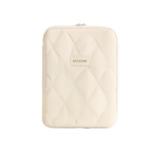 TEMU 다양한 포켓이 있는 멀티 컬러 퀼팅 전자 제품 보관 케이스 - 아이패드 프로/에어/미니, 맥북, 문서, 휴대폰, 케이블 및 기타 추가 장비에 적합한 휴대용 가방, 가정, 사무실 또는 비즈니스용으로 이상적, 핑크, 회색 색상으로 제공