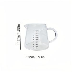 TEMU 1개 보로실리케이트 유리 우유 측정컵 (스케일 포함), 우유 주그, 세로 스트라이프가 있는 투명 보로실리케이트 유리 컵, 커피, 차, 시럽에 적합 - 주방 및 레스토랑용, 커피 바 추가, 우아한 주방용품