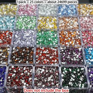 TEMU 인기 24699개 3mm 5D 레진 플랫백 라인스톤, 25가지 색상 특수 - 할로윈, 크리스마스 네일 아트 제작용 쥬얼리 - 네일 아트, 의류, 쥬얼리 추가에 적합 - 공예가에게 완벽한 선물