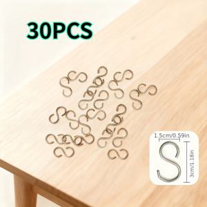 TEMU 30개 세트 전문가용 세라믹 가마 S-후크 도구 - 고온 내성 스테인리스 후크, 내구성 강한 도자기용, 세라믹 소성용 - 점토 소성 및 예술 성형용 내구성 가마 (모든 가마와 호환 가능)