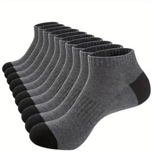 TEMU 남성용 쿠션 런닝 스포츠 양말 10켤레