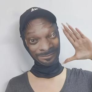 TEMU 남성용 힙합 랩퍼 신기한 헤드웨어, 사실적인 3D 디지털 프린트, 신축성 있는 니트, 코스프레, 파티, 무대 공연, 야외 활동, 봄 축제, 추수감사절, 크리스마스, 성인 파티 액세서리에 적합, 세탁기 사용 가능, 드라이 크리닝 불가