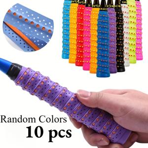 TEMU 오렌지 도트 텍스처 표면이 있는 10개의 미끄럼 방지 스웨트밴드 - 테니스 라켓, 배드민턴 라켓, 낚싯대, 스쿼시 라켓 및 패들 라켓에 적합 - 브라운 및 멀티컬러 옵션, 스포츠 장비 액세서리, 안정적인 그립, 스포츠 핸들 랩