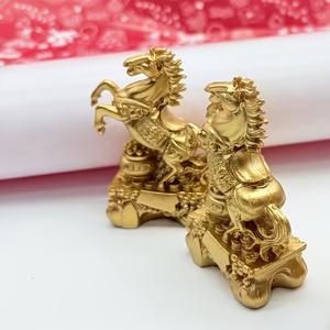 TEMU 수집용 피규어 [골든 호스 피규어 장식 2개] 레진 소재 실내외 장식, 정교한 디자인으로 홈, 오피스, 휴일, 새해 장식에 적합, 전원 공급 불필요, 새해 완벽한 휴일 선물