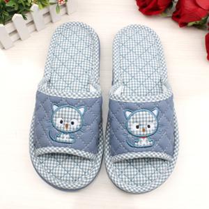 TEMU [] 3중쿠션 실내화 귀여운 고양이 야옹이 면 실내화 거실화 층간소음방지