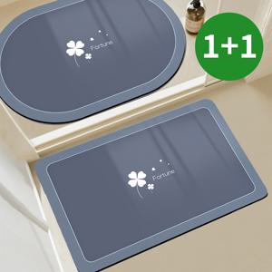 TEMU 1+1 빨아쓰는 욕실 발매트 소프트 규조토 화장실 발매트