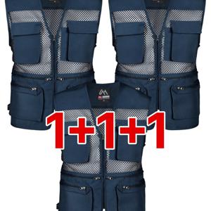 TEMU (1+1+1)( 3장세트! ) 남성 메쉬 포켓 조끼 실속형 멀티 베스트 작업복/만능 와이드포켓(H8OP2V003M)