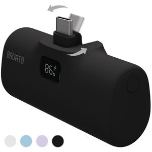 TEMU 바우아토 난연 미니 휴대용 도킹형 보조배터리 5000 일체형 보조배터리 가벼운 C타입 충전기