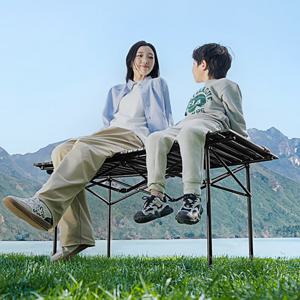 TEMU 휴대용 스테인리스 접이식 캠핑테이블 높이조절 경량 롤테이블 컴팩트 디자인, 휴대 간편