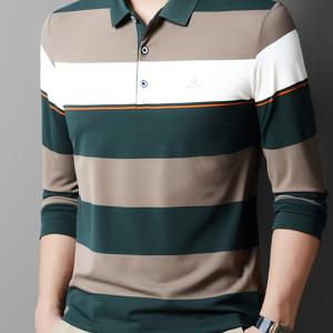 TEMU [Shule Water OBM] 신상 남성 폴로 셔츠 (봄/가을), 가슴 레터링 장식, 컬러 블록 패치워크 버튼업 칼라 남성용 긴팔 상의, 데일리 외출복 캐주얼 패션, 남성 선물